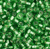 11/0 Preciosa Seed Beads Silver Lined Lime Green #34980